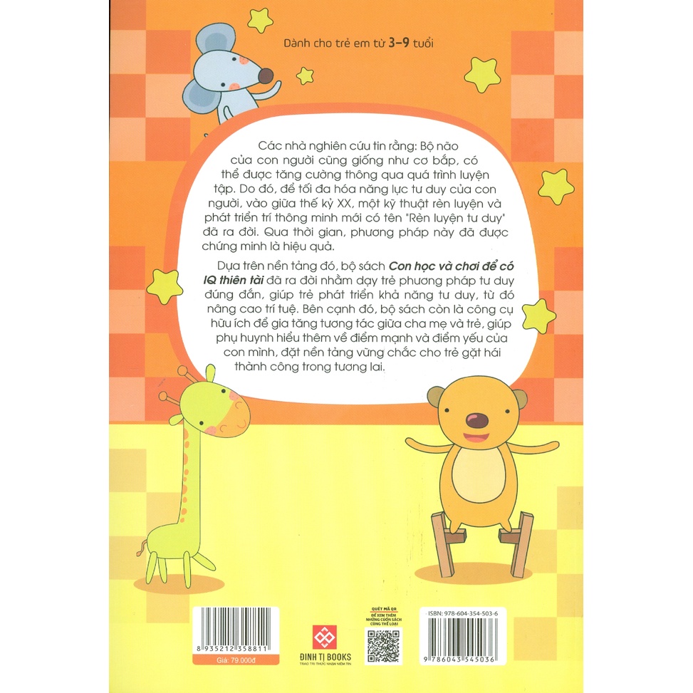 Sách - Cùng Con Trưởng Thành - Con Học Và Chơi Để Có IQ Thiên Tài - Thách Thức Tư Duy (Dành Cho Độ Tuổi 3-9)