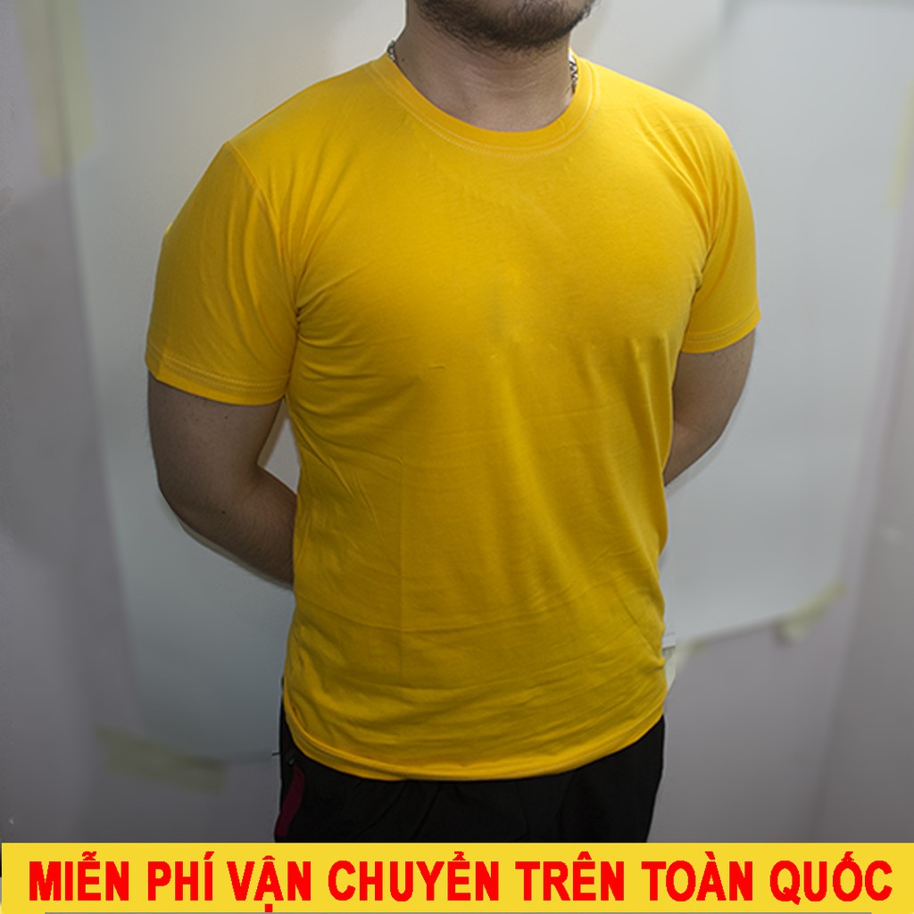 Áo Thun Nam Trơn Cotton thoáng mát - Bình Dân - Nhiều màu