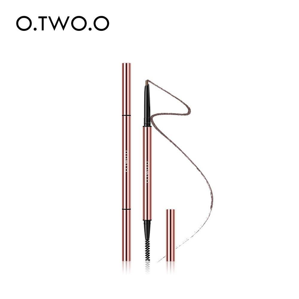 O.TWO.O double head detail triangular eyebrow automatic rotation waterproof for a long time do not dye eyebrow 6 colors