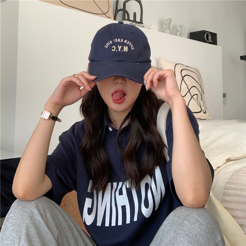 Áo Thun Tay Ngắn Dáng Rộng Có Cổ Thời Trang Mùa Hè Cho Nữ