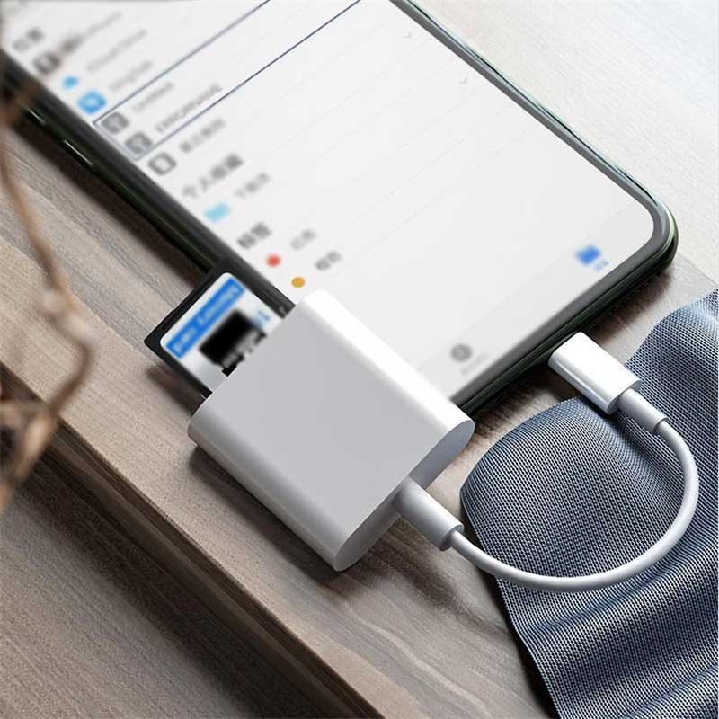 Bộ chuyển đổi hub cclcc loại c / lightning sang usb tf / sd đầu đọc thẻ nhớ cho iphone 12 / xiaomi / huawei / samsung / ipad air pro / macbook ios / android otg adapter