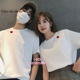 áo đôi nam nữ trái tim đỏ cá tính