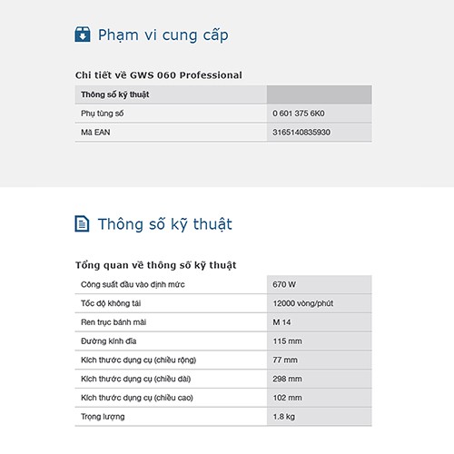 [CHÍNH HÃNG] Máy mài góc Bosch GWS 060, Giá Đại Lý Cấp 1, Bảo Hành Tại Các Trung Tâm Bảo Hành Trên Toàn Quốc