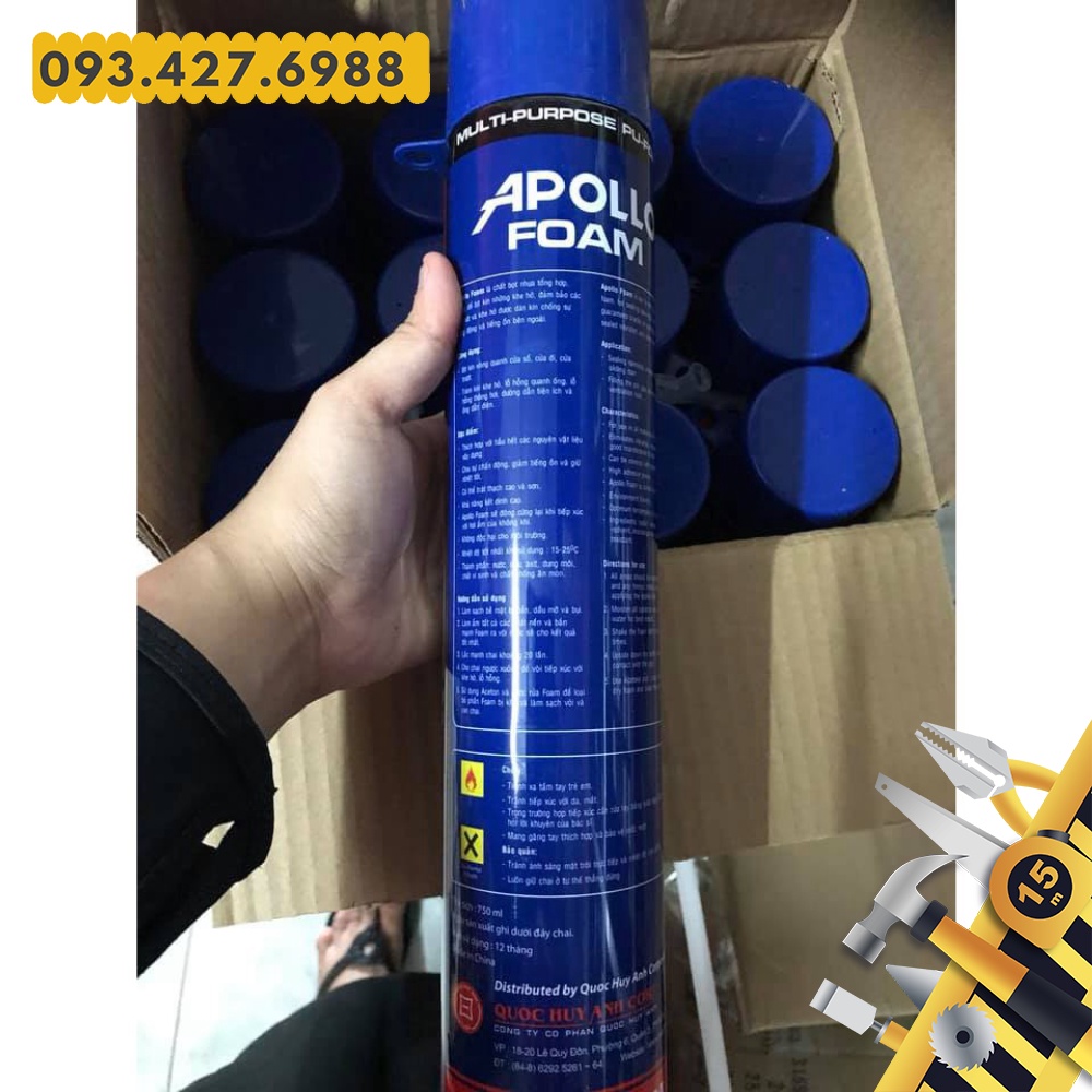 Keo Bọt Nở Apolo Foam Siêu Dính - 750ml ⚜️ Hàng Chính Hãng