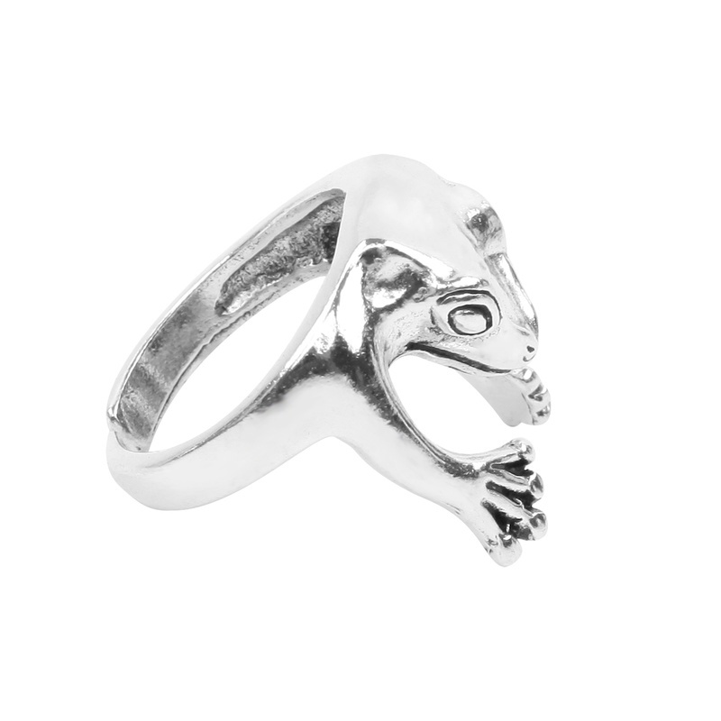 Nhẫn Bạc Hình Chú Ếch Vui Nhộn Phong Cách Bohemian Cổ Điển Thời Trang Cho Nam Nữ