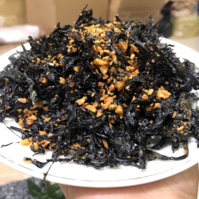 Rong biển cháy tỏi nhà làm gói 100g