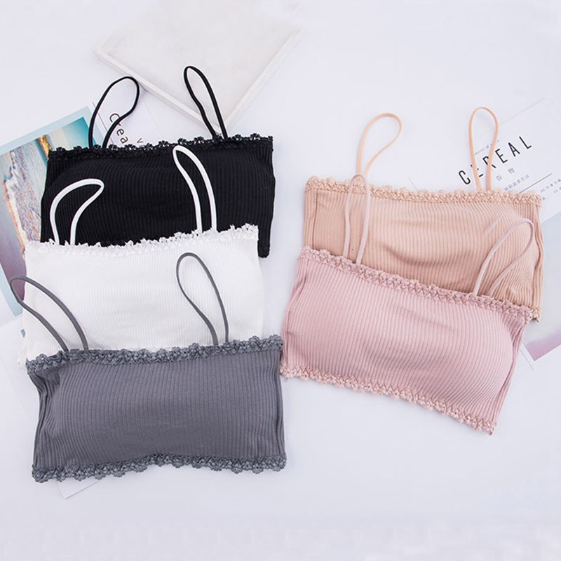 Áo ống thiết kế ba dây khóa tinh tế cho nữ | BigBuy360 - bigbuy360.vn