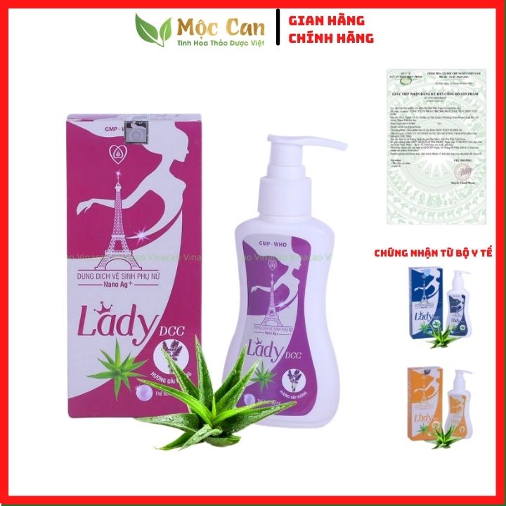 Dung dịch vệ sinh phụ nữ Lady DCC 3 mùi hương làm sạch khử mùi hôi duy trì độ ẩm cho vùng kín  dung tích 90 ml