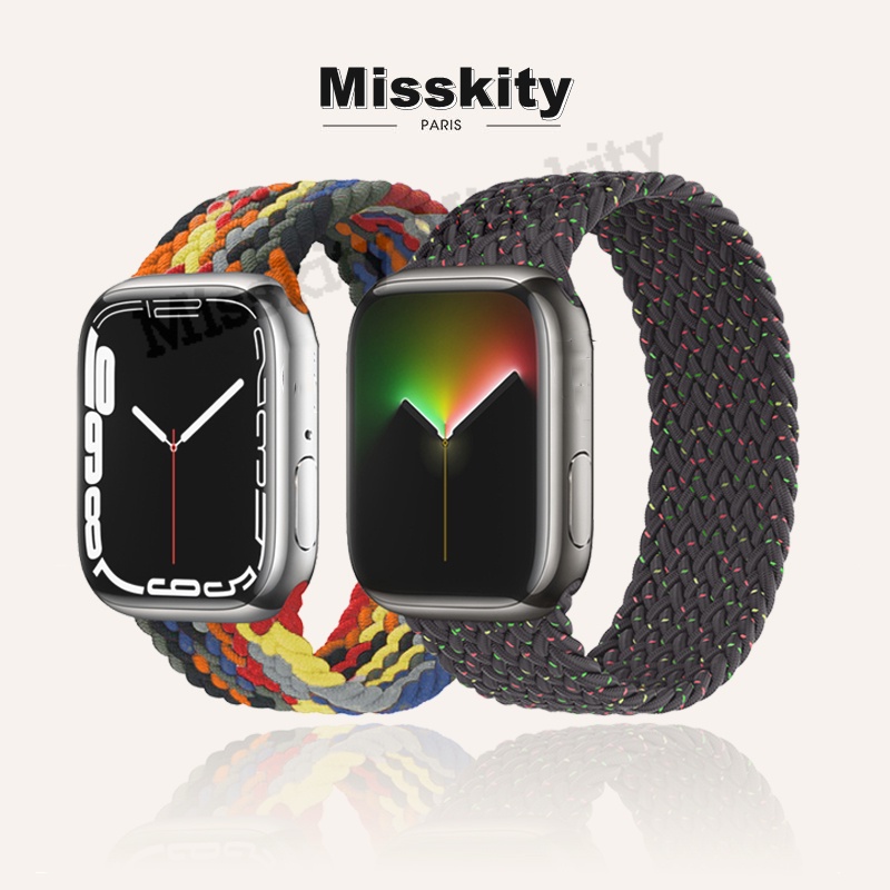 Dây Đeo Vải Bện Cho Đồng Hồ Apple iWatch Series 7 6 SE 5 4 3 45mm 41mm Seri 7 44mm 40mm 38mm 42mm