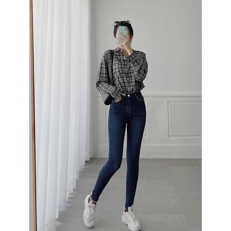 QUẦN SKINNY MANGO TRƠN LƯNG CAO (video thật)