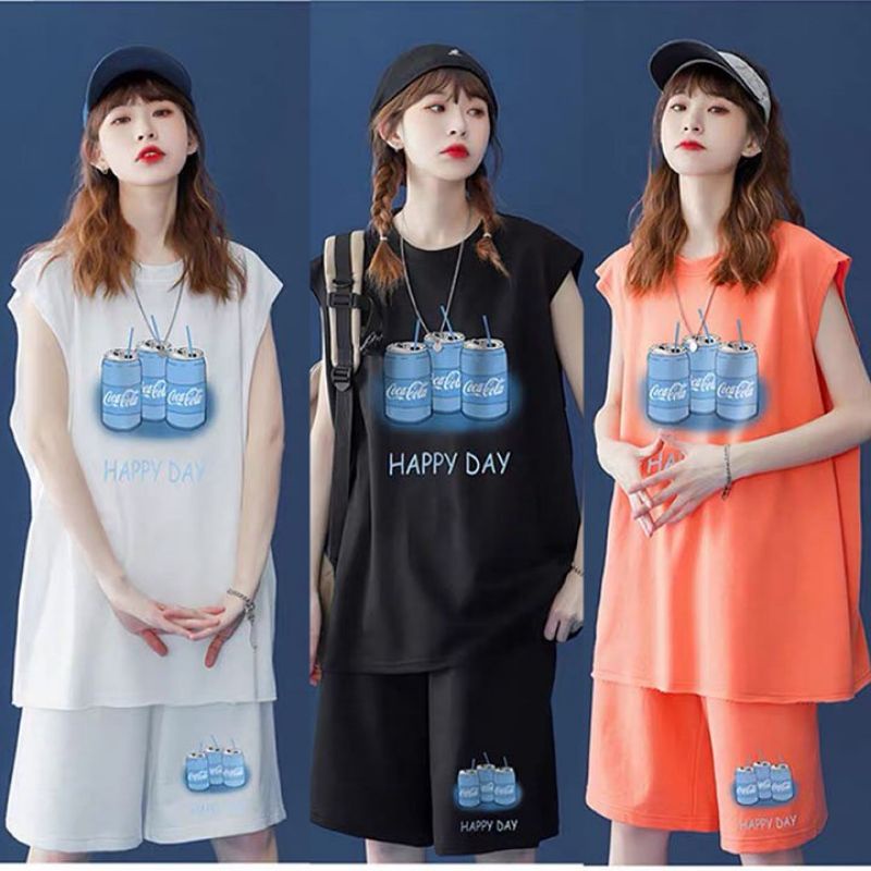 Đồ bộ sát nách thể thao unisex nam nữ set mặc hè gồm thun ba lỗ chất thun lạnh kèm quần short kaki khoá kéo cao cấp