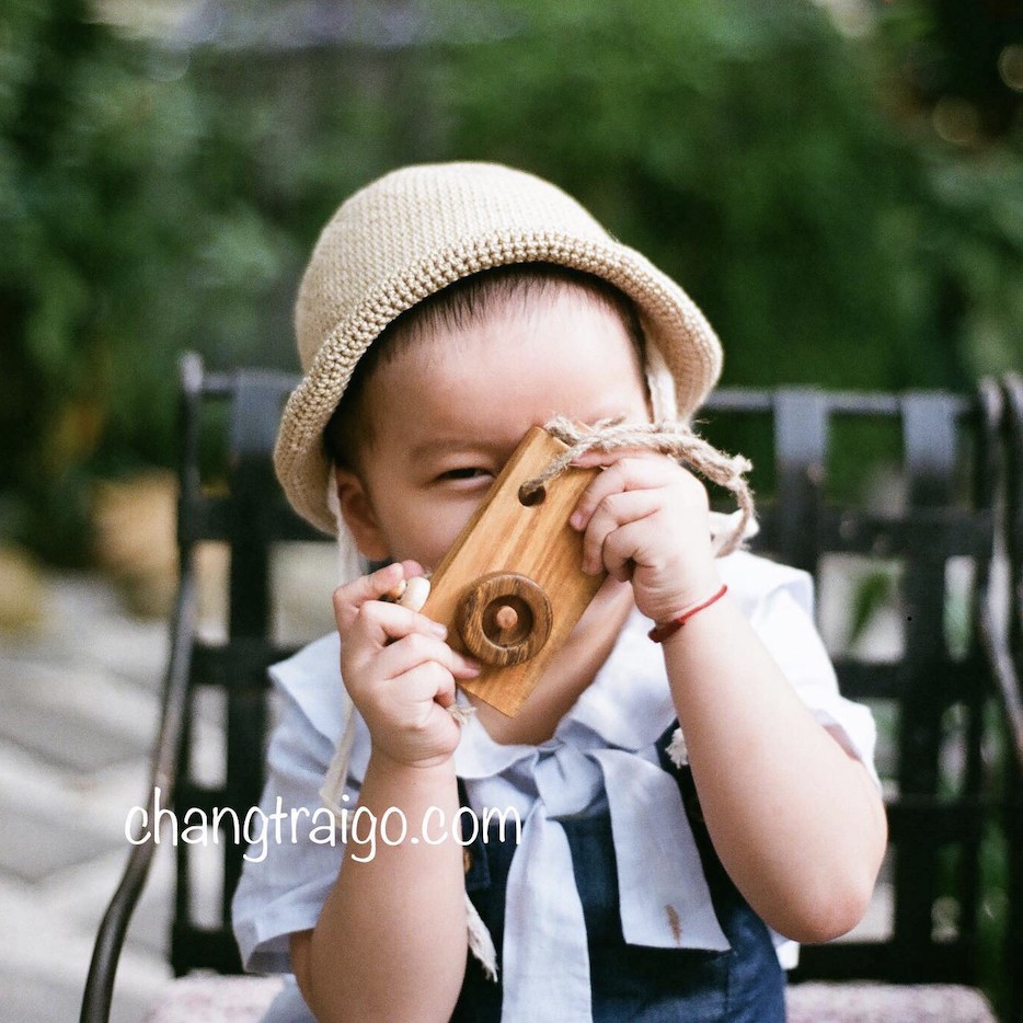 [Hàng cao cấp]Đồ Chơi Gỗ SET 2 MÓN ( MÁY ẢNH VÀ CHÚ CHÓ LẮC TAI ) | ĐỒ CHƠI GỖ TRẺ EM CHÀNG TRAI GỖ