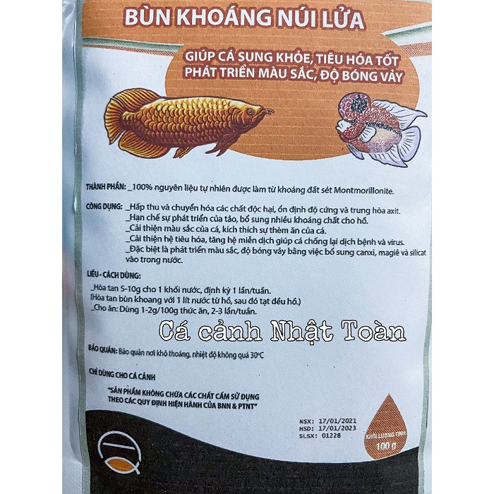 BÙN KHOÁNG NÚI LỬA CÁ RỒNG SUNG KHỎE TĂNG ĐỘ BÓNG VẨY ACPHARNO 100G