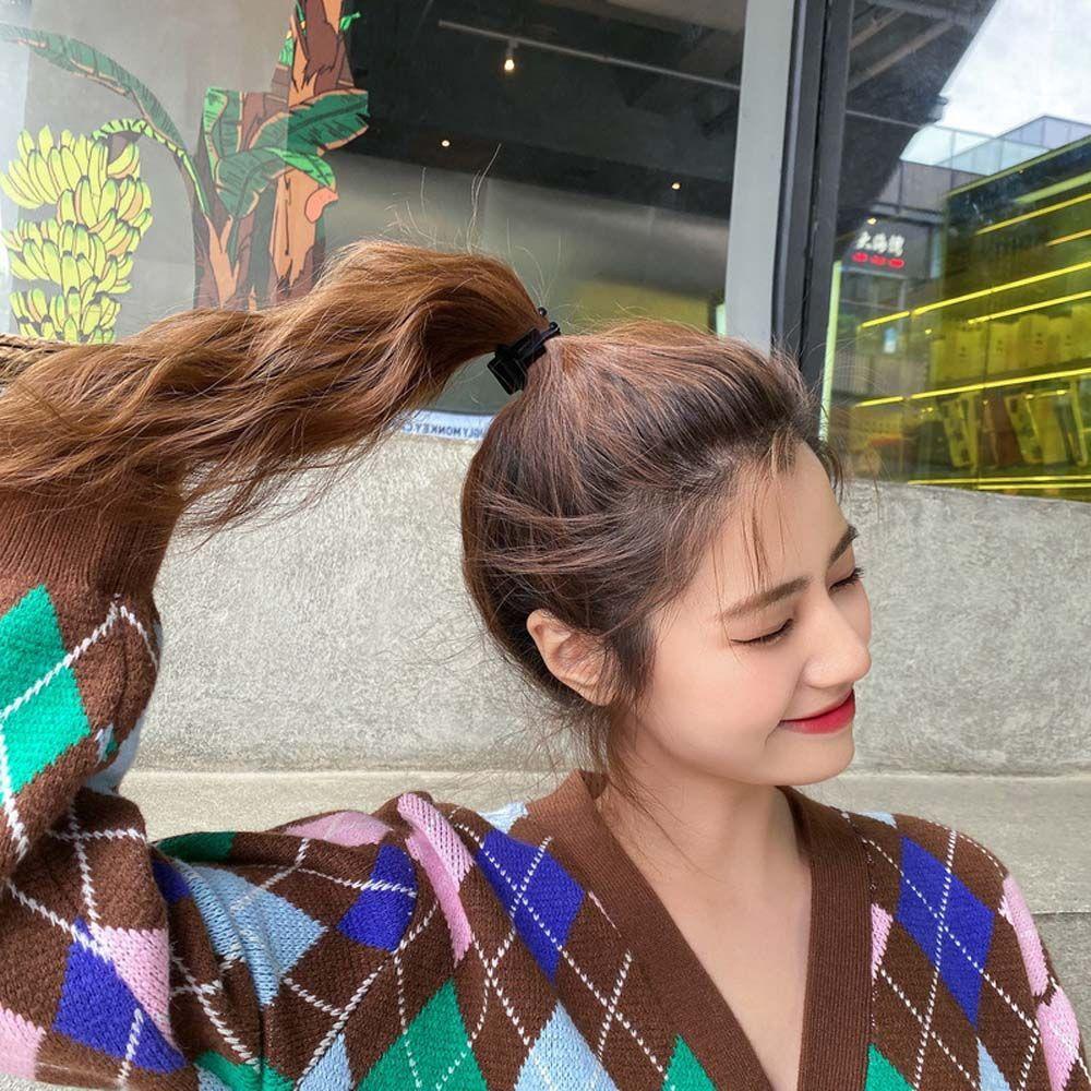 JARRED Kẹp Tóc Càng Cua Chất Liệu Nhung Màu Đen / Đỏ Kiểu Dáng Đơn Giản Thanh Lịch Dành Cho Nữ