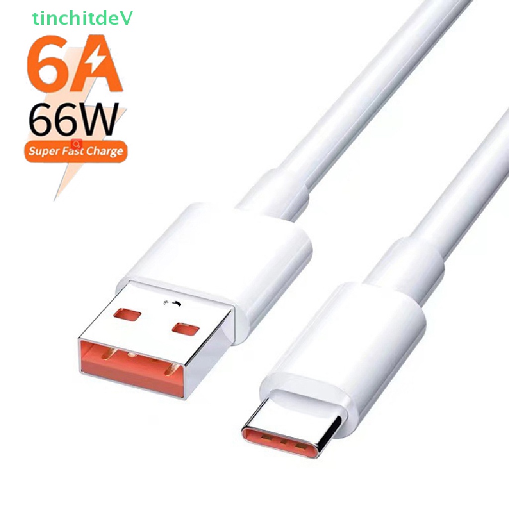 Dây Cáp Sạc Nhanh USB Type-c 2M 6A 66W Cho xiaomi Samsung Huawei