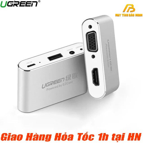 Bộ Chuyển Đổi Từ Điện Thoại, Máy Tính Bảng sang HDMI + VGA + Audio Ugreen 30522 - Hàng Chính Hãng