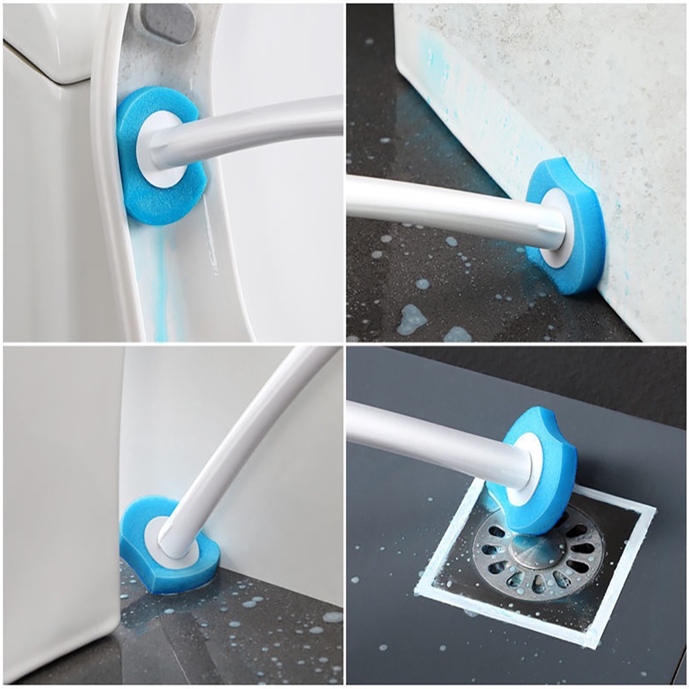 Bàn Chải Vệ Sinh Toilet Dùng Một Lần Với Tay Cầm Dài Tiện Dụng