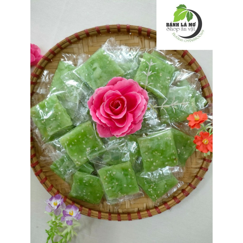 100GR Kẹo Dừa Non Lá Dứa  Siêu Ngon - BÁNH LÁ MƠ SHOP
