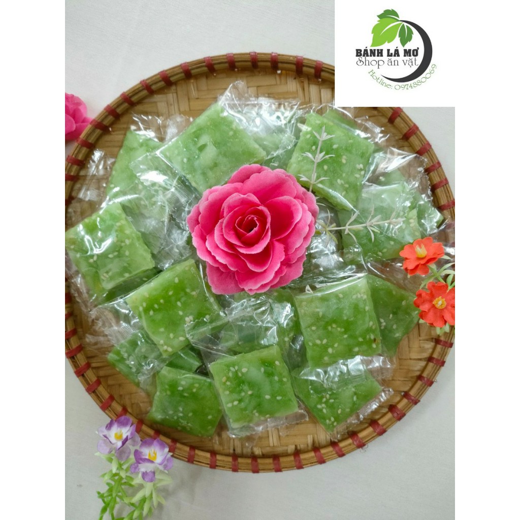 1KG Kẹo Dừa Non Lá Dứa Siêu Ngon- BÁNH LÁ MƠ SHOP