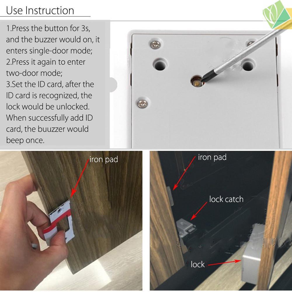 Khóa ngăn kéo tủ thông minh cảm biến thẻ RFID kỹ thuật số DIY không cần khoan lỗ tiện lợi