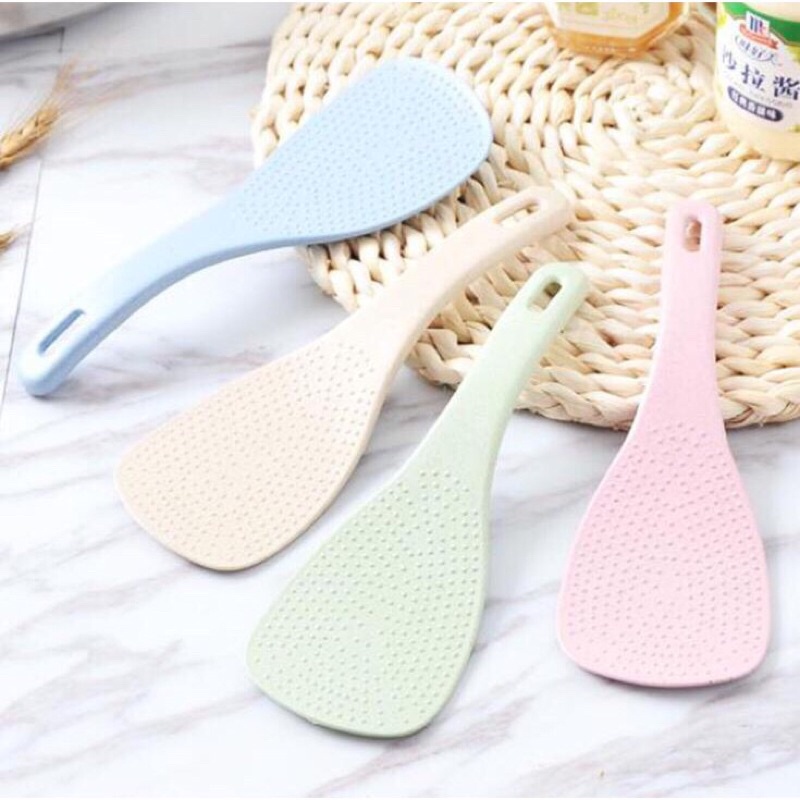 Muôi lấy cơm lúa mạch nhiều màu sắc an toàn - Vá lấy cơm, muỗng xới cơm lúa mạch chống dính