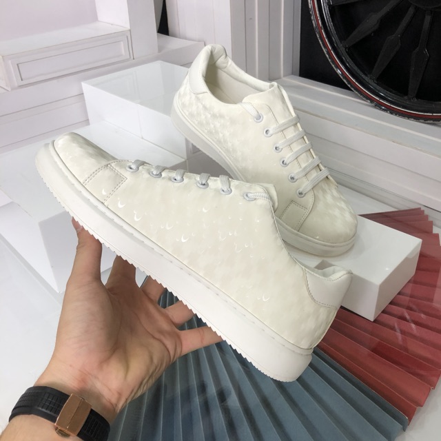 Giày Nam Sneaker 𝑭𝑹𝑬𝑬𝑺𝑯𝑰𝑷 Giày Thể Thao Sneaker Nam Full Trắng Điểm Nhấn Vân 3D Chìm Mới Nhất Phong Cách Trẻ Trung