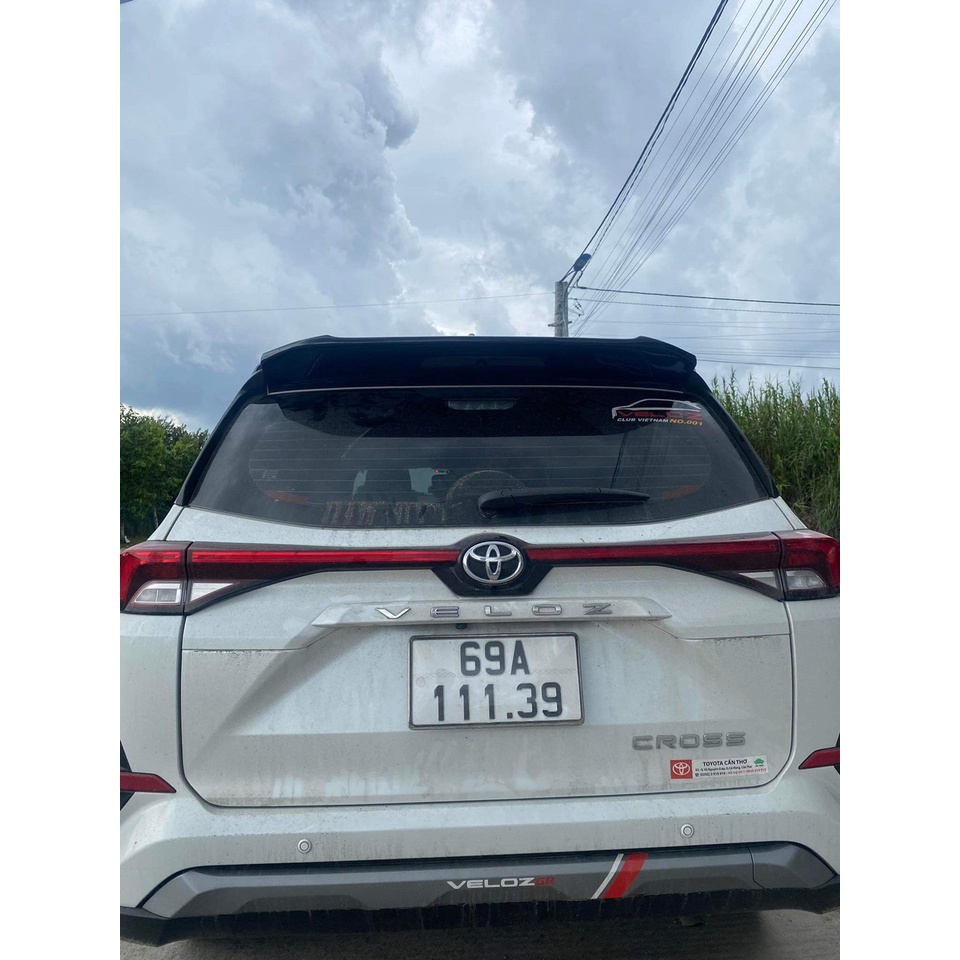Cánh lướt gió, đuôi gió thể thao xe Xe Toyota Veloz, Avanza 2021 2022 2023- Hàng Mộc Chưa Sơn Tặng kèm keo dính