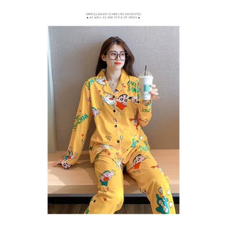 Đồ Bộ Pijama Tay Dài Hình SHINCHAN Và Bạn
