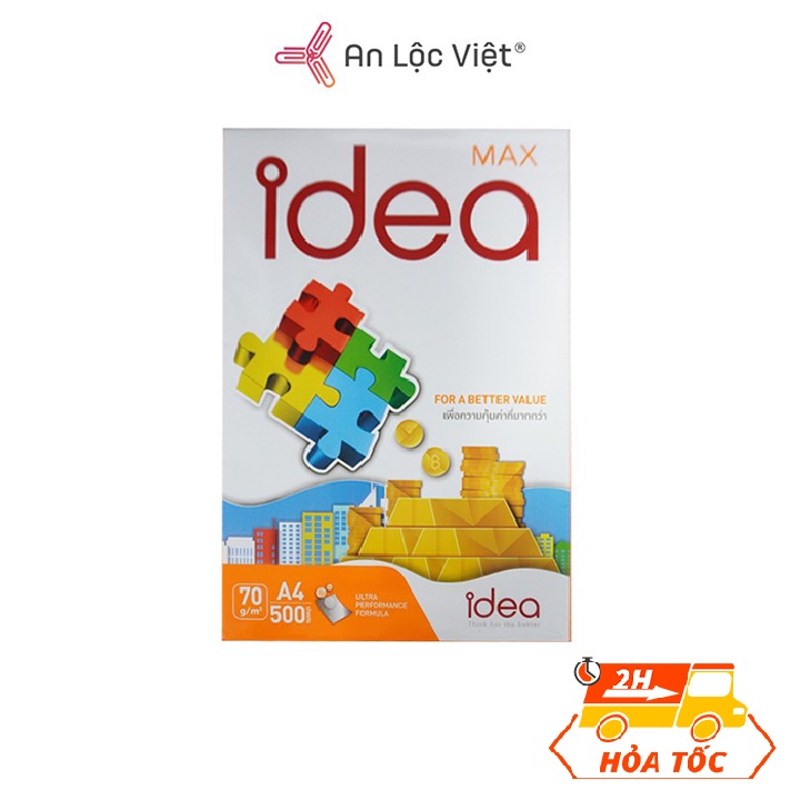 Giấy A4 Idea 70 gsm - 80gsm chính hãng