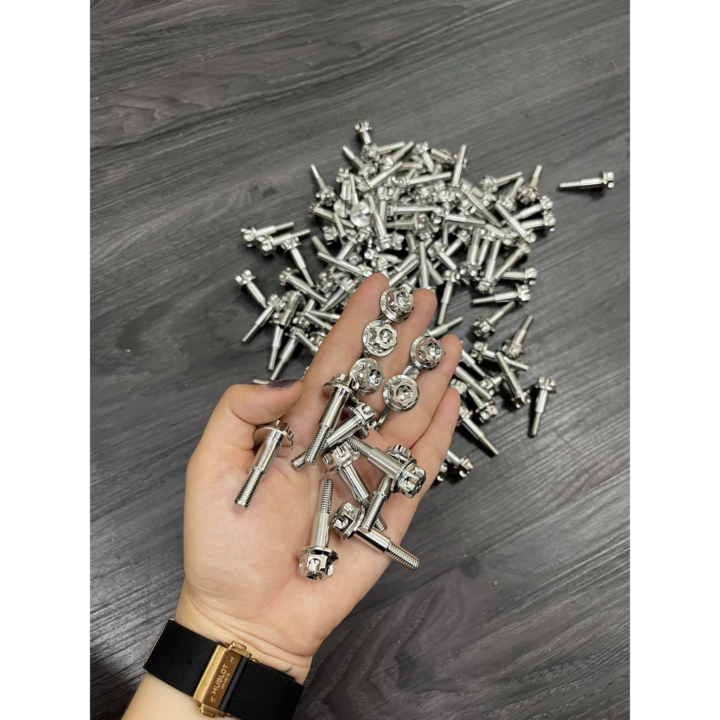 Bộ 2 Ốc Tay Thắng Tay Côn Kèm Tán Salaya TBT Inox 304 Lắp Cho Satria Fi Ex150 Ex135 Winner Sonic Cực Rẻ