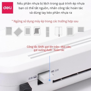 Máy ép plastic khổ a4 deli 2132 chính hãng - an toàn và dễ dàng sử dụng - deli e2132
