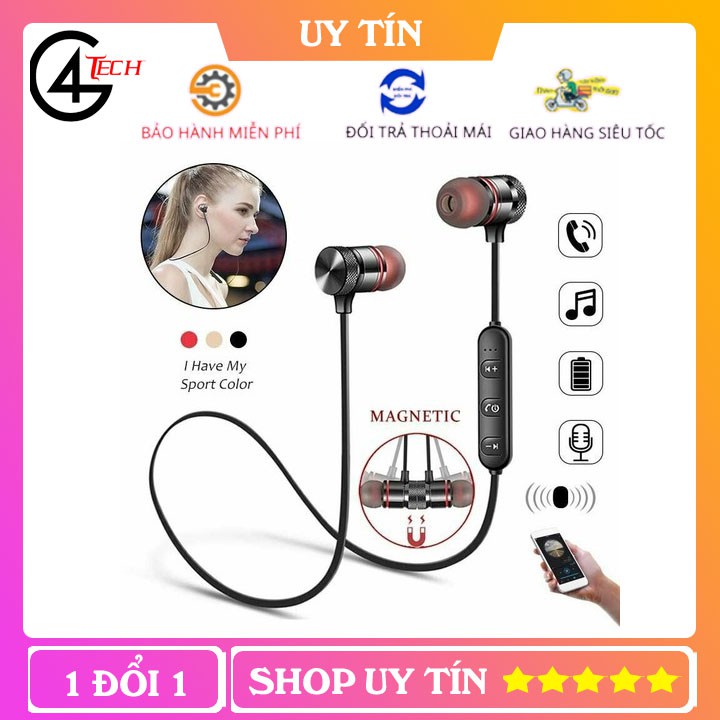 Tai Nghe Bluetooth Sport S8 Hai Đầu Nam Châm Có Míc Đàm Thoại