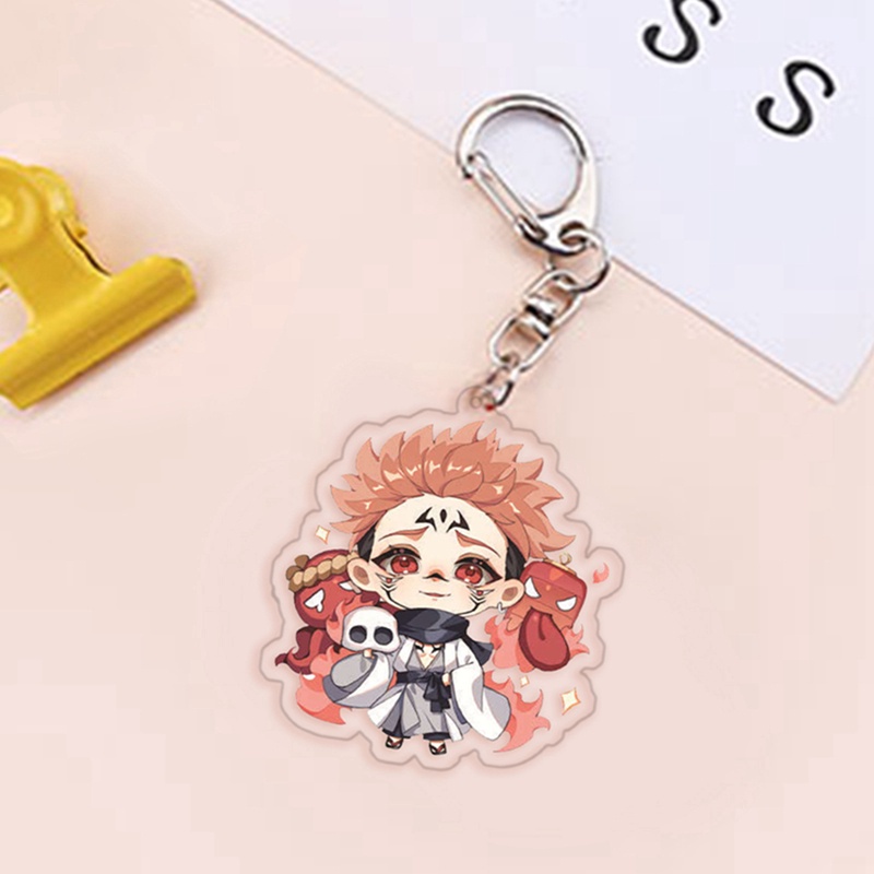 1 móc khóa hai mặt bằng acrylic hình Anime Jujutsu Kaisen Fushiguro Yuji Itadori Gojo Satoru Toge Megumi