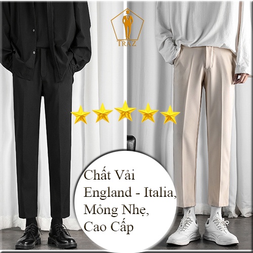 Quần Âu, Tây Baggy Nam TRAZ Màu Xám, Xanh, Đen Ống Phom Rộng, Suông.