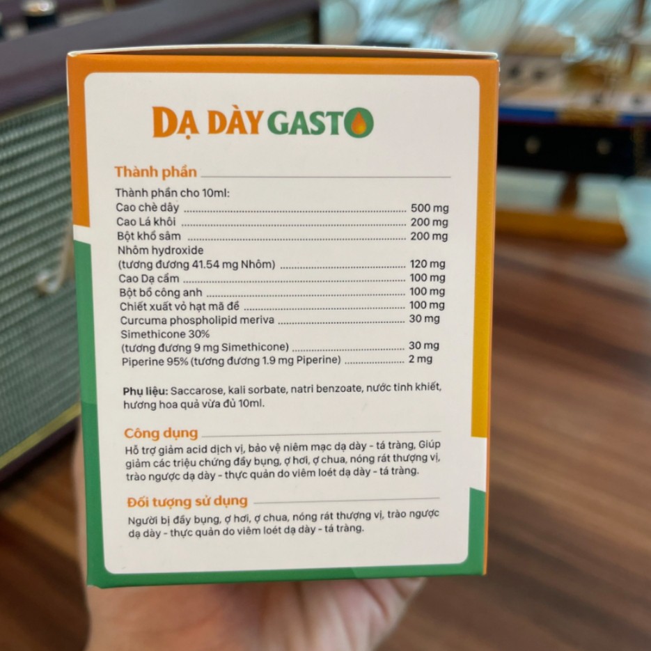 Dạ dày Gasto - Hỗ trợ giảm acid dịch vị, bảo vệ niêm mạc dạ dày Dược CVI (Hộp 20 gói túi xé) [Chính hãng]