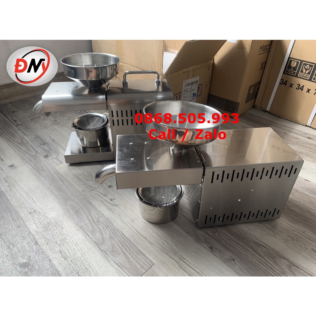 Máy ép dầu lạc, máy ép dầu mini ép 5-6kg.h tách dầu hoàn toàn, dầu rất trong - DM-03