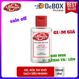 [Xả kho giá gốc] Gel rửa tay khô sạch siêu nhanh Lifebuoy bảo vệ vượt trội 10 (Chai nắp 100ml)