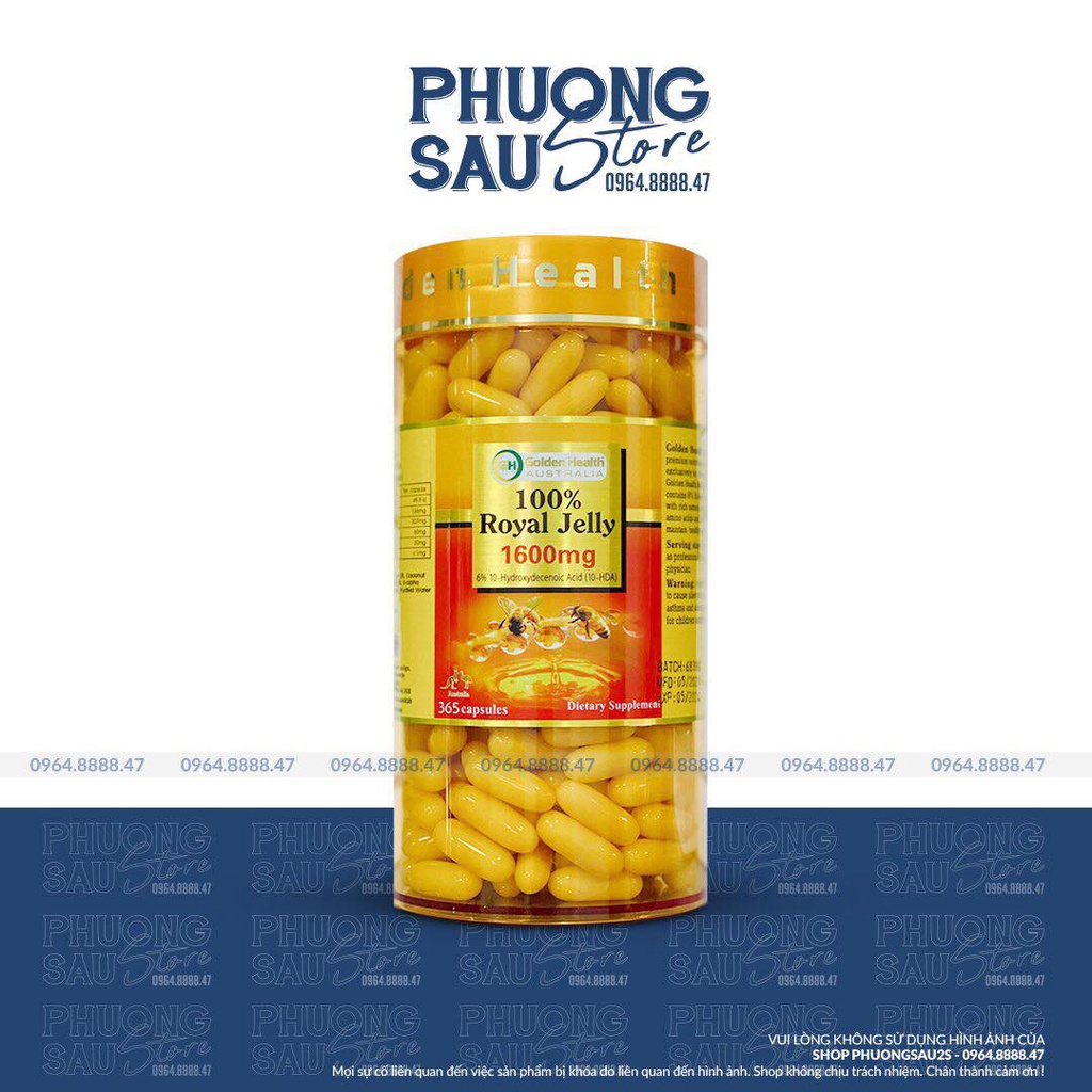 Sữa Ong Chúa Golden Health Royal Jelly 365 Viên 1600mg Của Úc.