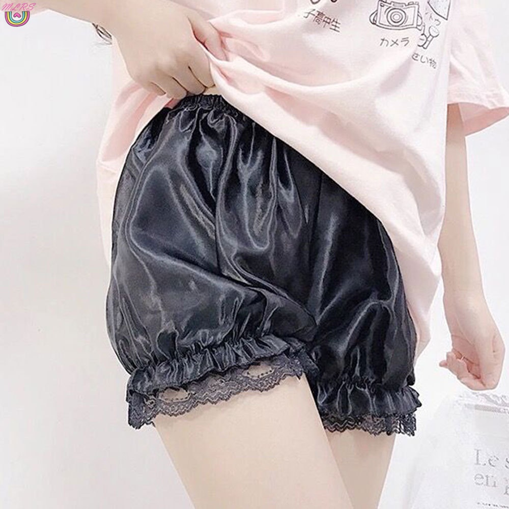 Quần Short Viền Ren Màu Sắc Trơn Thoải Mái Thời Trang Mùa Hè Cho Nữ
