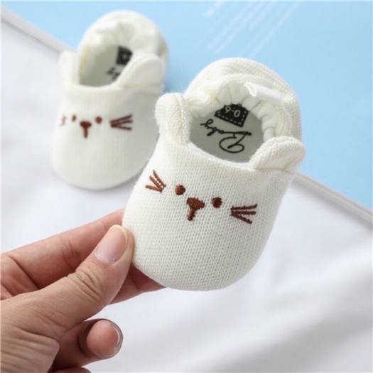 Giày len cho bé  Giày len chun sợi dệt hình chuột sơ sinh an toàn cho bé
