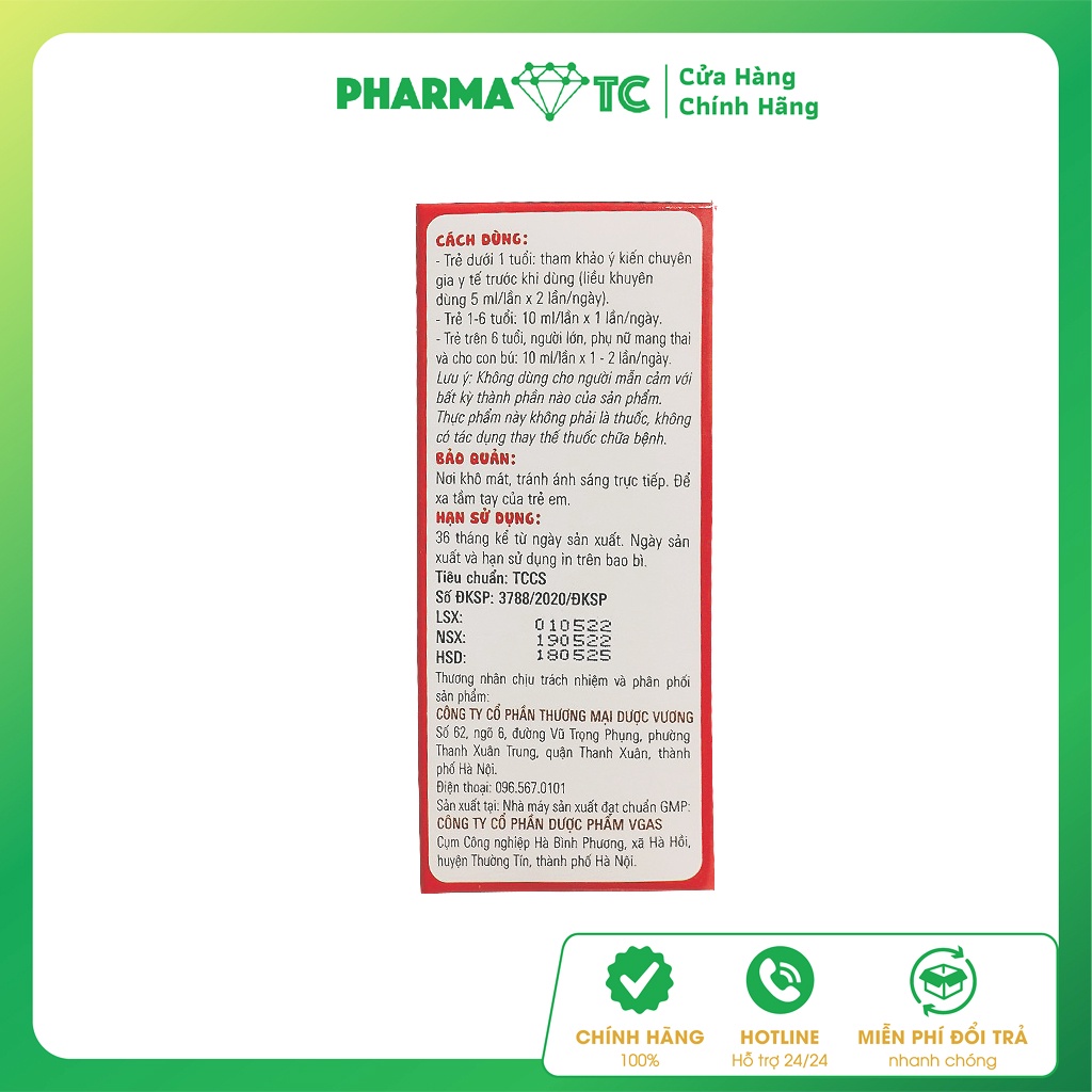 Sắt nước cho bà bầu dạng ống Fenik, sắt nước bổ sung cho cơ thể - 20 ống 10ml - PharmaOTC