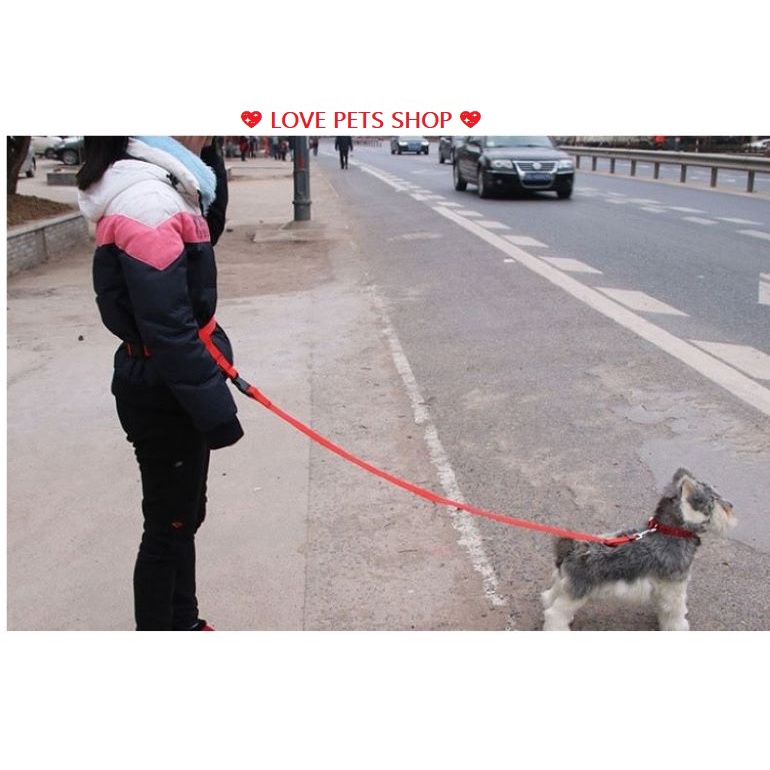 DÂY DẮT CHÓ MÈO ĐA NĂNG, DÂY DẮT CHÓ MÈO CÓ ĐAI GẮN VÀO BỤNG CHỦ NHÂN &quot;MẪU MỚI&quot; - LOVE PETS SHOP