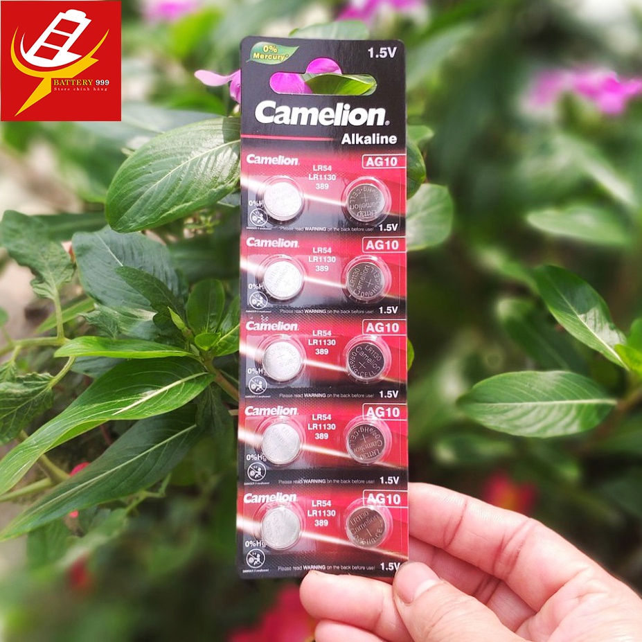 Vỉ 10 viên pin AG10 LR54 LR1130 thay máy tính Casio