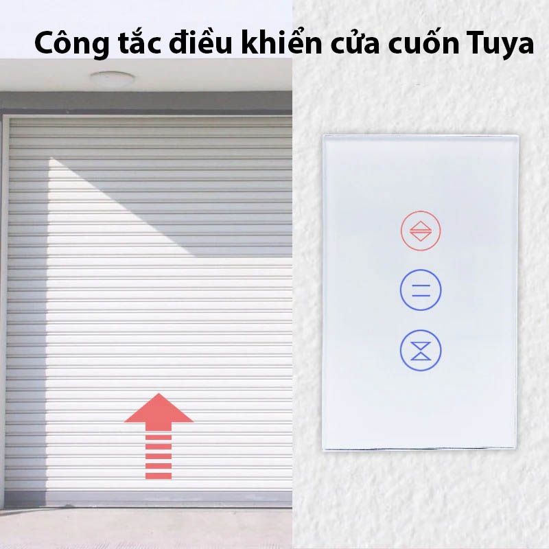 Công Tắc Cửa Cuốn WiFi + Bluetooth Điều Khiển Qua Điện Thoại, Công tắc wifi thông minh điều khiển từ xa