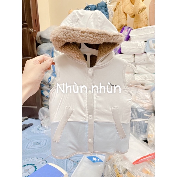 {Hà nam/Avaler}Áo gile lót lông mặc được 2 mặt (mặt cotton và mặt lông)