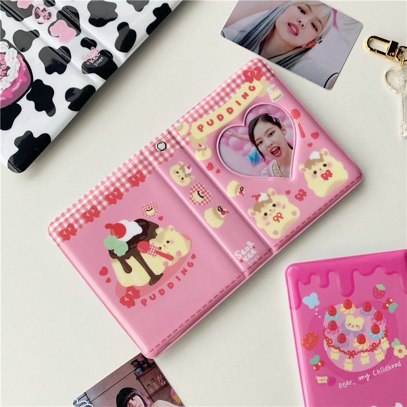 Album ảnh hoạ tiết gấu xinh xắn với 40 trang PVC kích thước 3 inch