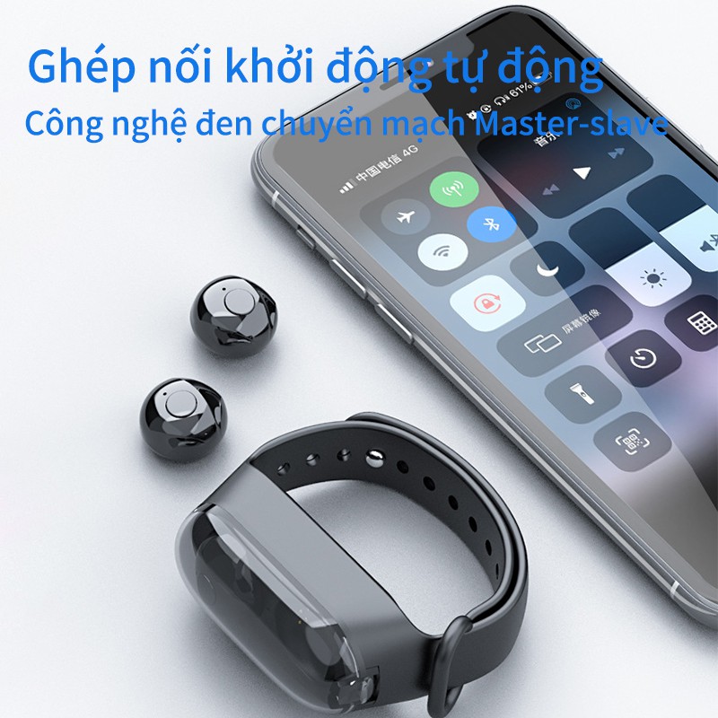 Tai nghe Bluetooth S20 không dây micro-nhỏ nhét trong tai vô hình hỗ trợ giấc ngủ