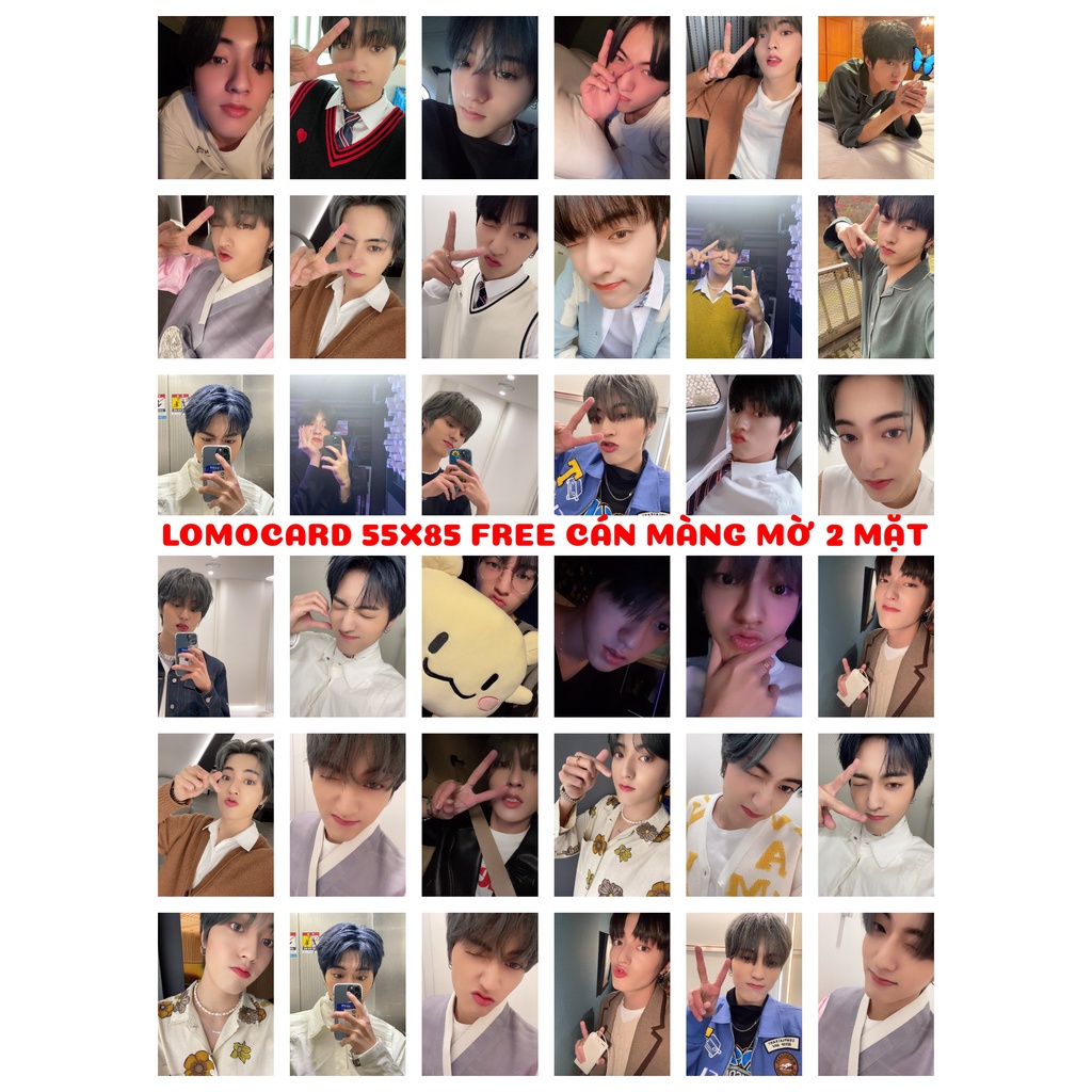 Lomo card 36 ảnh thành viên nhóm TREASURE 13 - Haruto selfie