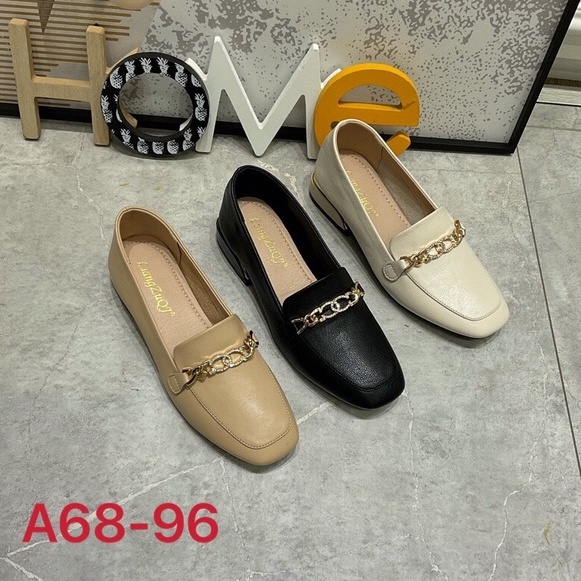 Giày thời trang nữ❤️FREESHIP❤️ Giày công sở moca khuy ngang đế mềm đế 3cm A68-96