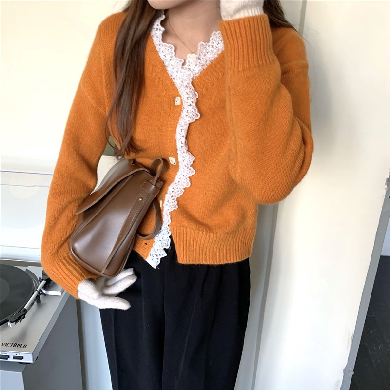Áo Cardigan Len đan nữ Dài tay Form rộng Giữ ấm Thu Đông Ulzzang Hàn Quốc Áo Cardigan Len đan nữ tay dài Thời trang | BigBuy360 - bigbuy360.vn